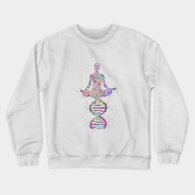 Yoga pose, DNA yoga pose Crewneck Sweatshirt by RosaliArt